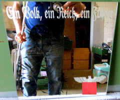 ADOLF HITLER Führer Spiegel Maße ca 30,5 x 30,5 cm mit HK --- ein Volk - ein Reich - ein Führer neuwertig aus einem alten Händlerbestand