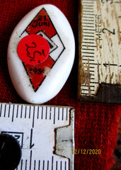 HJ BDM Porzellan Abzeichen mit HK leider fehlt die Nadel aus einem alten Händlerbestand