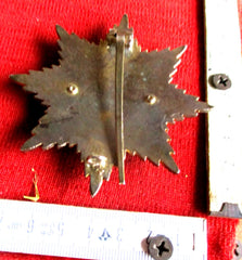 Stern zum Großkreuz des Eisernen Kreuzes / Hindenburgstern / Blücherstern Goldene Strahlen mit HK an breier Nadel