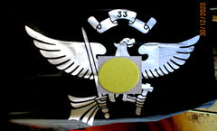 Fahne Flagge SS Regimentsfahne 33 mit HK Maße ca 150x90 cm  Aus altem Händlerbestand