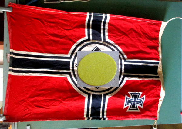 Uboot Marine Flagge beim Auslaufen und Einlaufen gehisst mit EK & HK Maße ca 84,5x58,5 cm UV Test bestanden  Aus altem Händlerbestand Kategorie 01 Fahnen