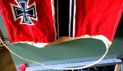 Uboot Marine Flagge beim Auslaufen und Einlaufen gehisst mit EK & HK Maße ca 84,5x58,5 cm UV Test bestanden  Aus altem Händlerbestand