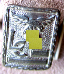 Luftwaffe Adler mit Hakenkreuz Ring erhabener Ring Durchmesser ca 20 mm aus Metall super Sammlerring für die Vitrine