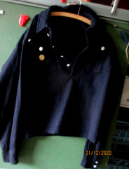 Pimpfe DJ HJ Marine Jacke mit Arm-Wimpel aus Stoff Anzeichen Größe ca 164