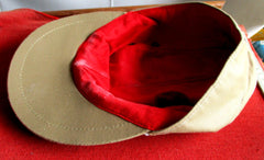 DAK Afrikakorps Tropen Wehrmacht Mütze Mützenadler gewebt Khaki Schiffchen Offizier Feldmütze Größe ca 55/56 aus einem alten Händlerbestand