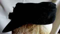 Pimpfe DJ HJ Hitlerjugend Mütze Einheitsfeldmütze Fertigung aus Schwarzem Luftwaffentuch, vorne mit Bevo gewebten HJ-Abzeichen. Innen mit hellem Futter Größe ca 55 aus einem alten Händlerbestand