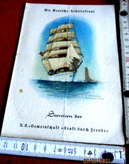 die Deutsche Arbeitsfront KdF Seereisen Prospekt Tagesprogramm + MenuKarte