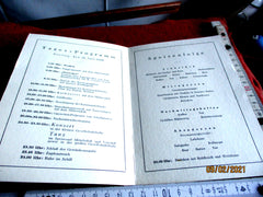 die Deutsche Arbeitsfront KdF Seereisen Tagesprogramm + MenuKarte