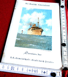 DAF / KdF Croisières – Programme de la journée & Carte de menu, Front allemand du travail (2e exemplaire) | Militaria Hoya