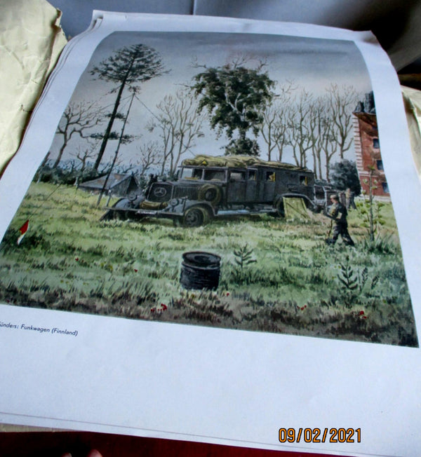 Wehrmacht Kunst der Front Maße ca 46x34 cm um 1942 Luftwaffe Propagandakorps