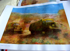 DAK Wehrmacht Kunst der Front Maße ca 46x34 cm um 1942 Papier Luftwaffe Propagandakorps