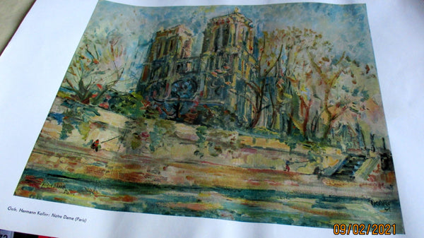 Paris Wehrmacht Kunst der Front Maße ca 46x34 cm um 1942 Papier Luftwaffe Propagandakorps