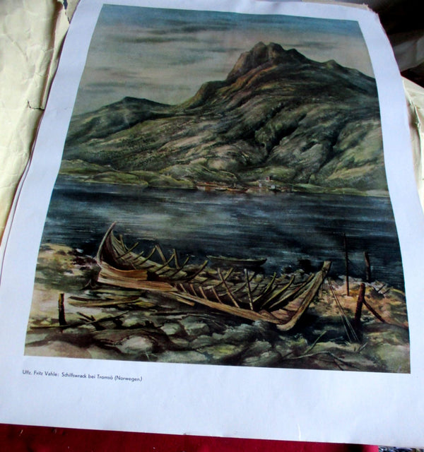 Wehrmacht Kunst der Front Maße ca 46x34 cm um 1942 Papier Luftwaffe Propagandakorps