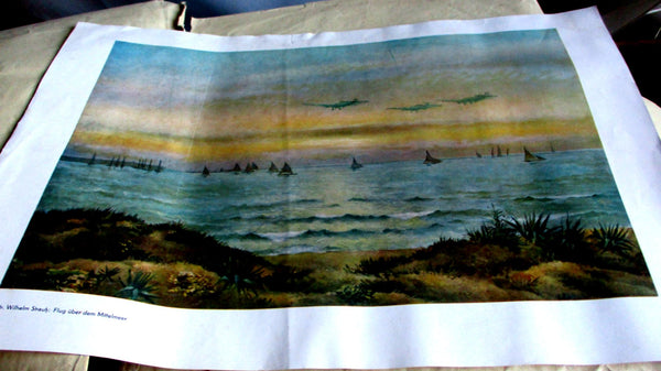 Wehrmacht Kunst der Front Maße ca 46x34 cm um 1942 Papier Luftwaffe Propagandakorps