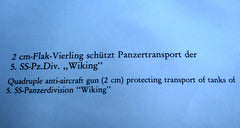 Flak SS Photo Propaganda Maße ca 40x30 cm schweres Papier 3. SS Pz.Division Wiking