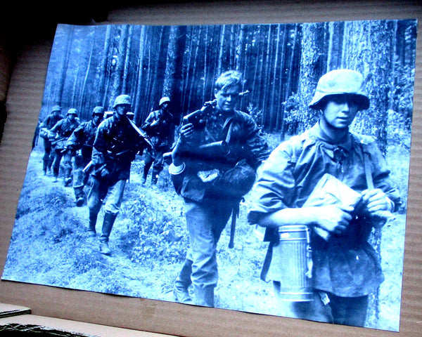 Vormarsch SS Photo Propaganda Maße ca 40x30 cm schweres Papier 3. SS Pz.Division Wiking