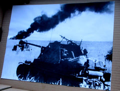 Panzer Haubitze LSAH Leibstandarte SS Photo Propaganda Maße ca 40x30 cm schweres Papier