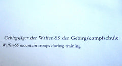 Gebirgsjäger SS Photo Propaganda Maße ca 40x30 cm schweres Papier