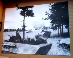 Schützen Panzer Wagen SS Photo Propaganda Maße ca 40x30 cm schweres Papier