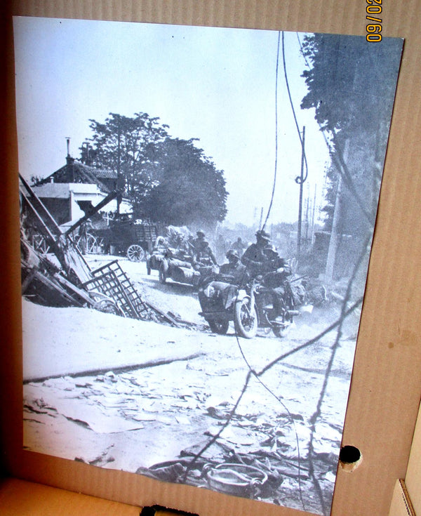 Kradschützen Division das Reich SS Photo Propaganda Maße ca 40x30 cm schweres Papier