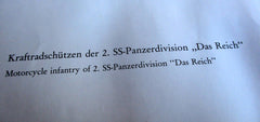 Kradschützen Division das Reich SS Photo Propaganda Maße ca 40x30 cm schweres Papier