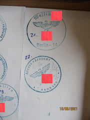 Dienststempel Holz & Messing – SS / Wehrmacht / Partei, für Urkunden, Original | Art.-Nr. 34545