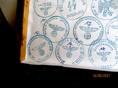 Dienststempel Holz & Messing – SS / Wehrmacht / Partei, für Urkunden, Original | Art.-Nr. 34545