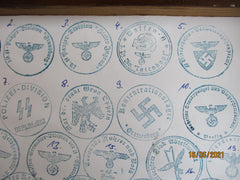 Dienststempel Holz & Messing – SS / Wehrmacht / Partei, für Urkunden, Original | Art.-Nr. 34545