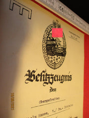 Urkunde ORIGINAL Orden Panzer Kampf Abzeichen in Bronze aus einem alten Händlerbestand