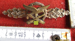 Agrafe de combat rapproché de la Luftwaffe, en argent, fabrication précoce de qualité en zinc fin