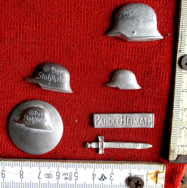 Lot d'insignes de réservistes Stahlhelm Jungstahlhelm sans aiguilles pour bricolage