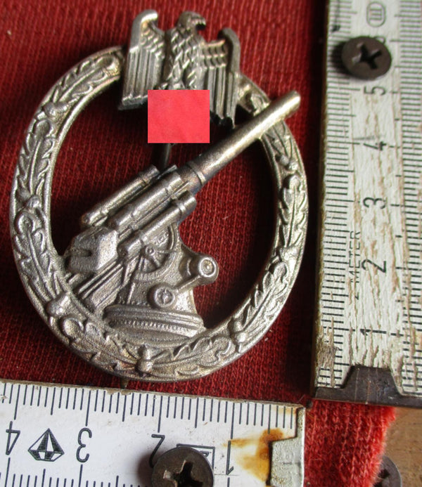 Heeres Flak Abzeichen Wehrmacht Orden runde unmagnetische Nadel Souval