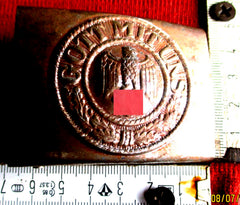 Zweidorn Koppelschloss Wehrmacht GOTT MIT UNS ORIGINAL mit HK Metall schöne Patina aus einem alten Händlerbestand