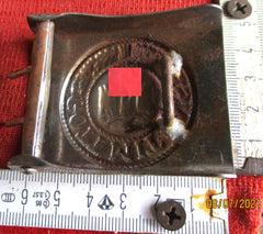 Zweidorn Koppelschloss Wehrmacht GOTT MIT UNS ORIGINAL mit HK Metall schöne Patina aus einem alten Händlerbestand