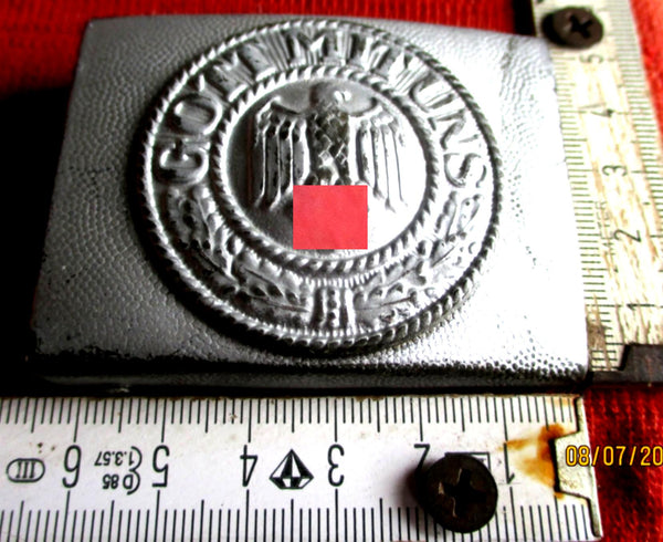 Zweidorn Koppelschloss Wehrmacht "Gott mit uns" – Original Metall | WWII