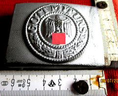 Zweidorn Koppelschloss Wehrmacht "Gott mit uns" – Original Metall | WWII