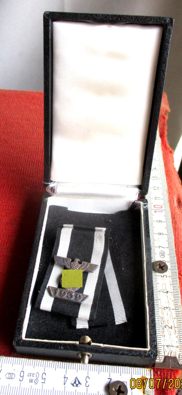 Wiederholungsspange 1939 zum Eisernen Kreuz 2. Klasse im Etui – Original WWII Wehrmacht
