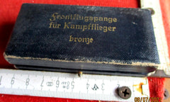 Frontflugspange für Kampfflieger in Bronze im Etui – Hersteller Souval | Original WWII Luftwaffe