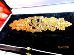 Nahkampfspange in Gold im Etui – Frühe Souval Wien Fertigung | Repro/Museumsanfertigung WWII
