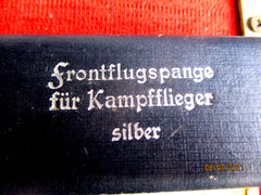 Frontflugspange für Kampfflieger in Silber im Etui – Souval, Top Sammleranfertigung 1950er–70er | WWII