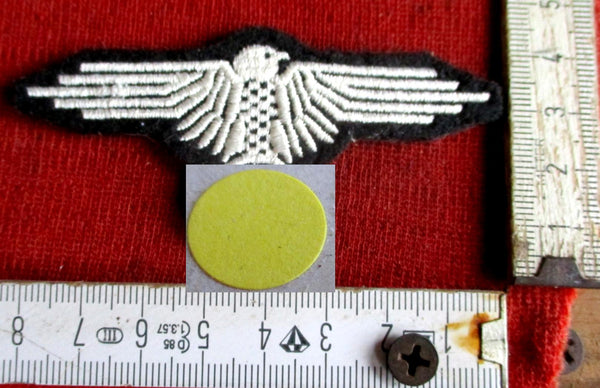 SS Uniform Stoff-Adlerabzeichen gestickt 8x5 cm – Repro/Museumsanfertigung | WWII