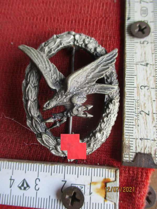 Luftwaffe – Bordfunkerabzeichen mit Blitz, RS-gemarkt, Hersteller Imme & Sohn Berlin (ca. 1960er)