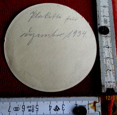 WHW Winterhilfswerk – Türplakette Straßensammlung 1934, Papier (Original)