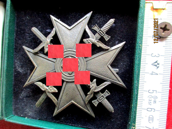 Spanienkreuz in Silber – Legion Condor, LDO-Etui, Hersteller gemarkt