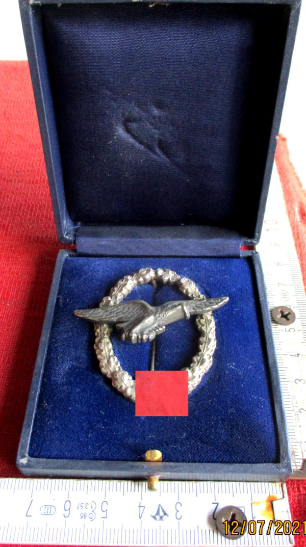 Luftwaffe – Segelflugzeugführerabzeichen, Hersteller gemarkt, im Etui (Original)