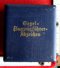 Luftwaffe – Brevet de pilote de planeur, marqué fabricant, dans son étui (Original)