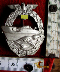 Schnellboot-Abzeichen Kriegsmarine – Zink, Hersteller GB, RS-Punze (Nachkrieg 1950er)