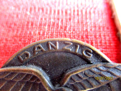 Flakkampfabzeichen der Freien Stadt Danzig – Messing (Original)