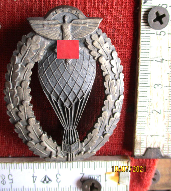 NSFK Badge for Free Balloon Pilots with Holder Number (Original)