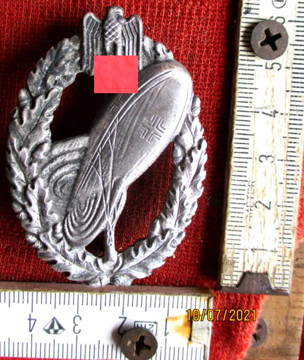 Brevet d'observateur en ballon en argent – Souval Vienne, métal blanc (reproduction)